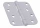 Hinge Door Round Corner White 4in