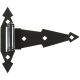 T-Hinge Ornamental Black 8in