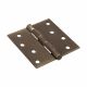 Hinge Door Square Antique Brass 4in
