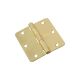 Hinge Door Round Corner Satin Brass 3-1/2in 2pc