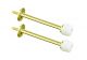 Door Stop Spring Brass Plated 3in