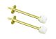 Door Stop Rigid Brass Plated 3in