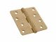 Hinge Door Round Corner Satin/Bright Brass 4in