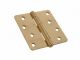 Hinge Door Square Satin/Bright Brass 4in